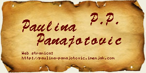 Paulina Panajotović vizit kartica